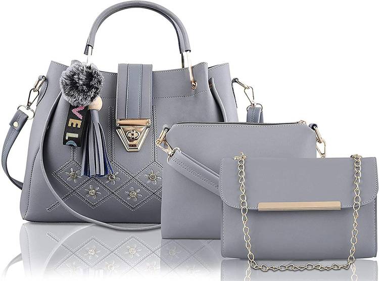 Women Grey Hand-held Bag Price in India