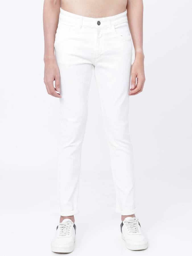 Super Skinny Men White Jeans