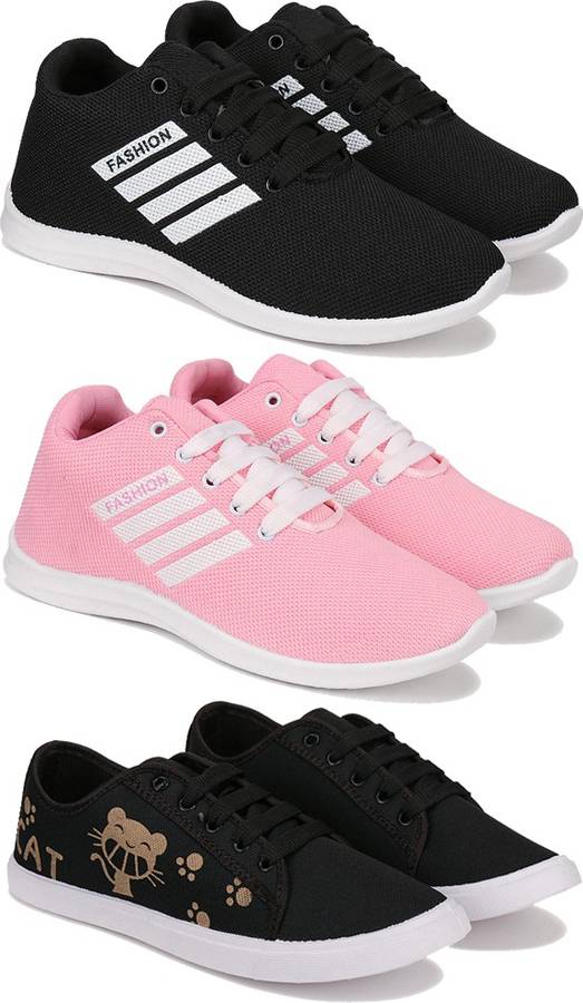 Sports Running shoes For Women (Multicolor Pack of 3) Combo(MR)-1708-1704-1629 Running Shoes For Women