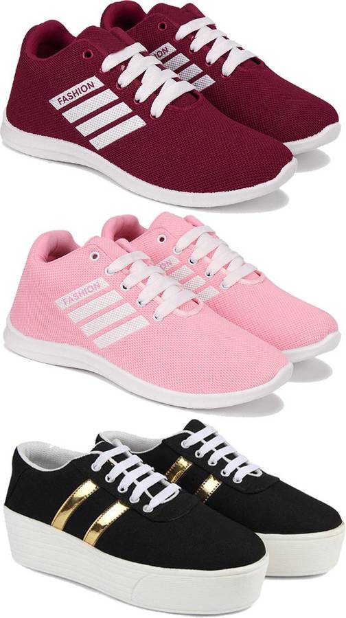 Sports Running shoes For Women (Multicolor Pack of 3) Combo(MR)-1703-1704-1044 Running Shoes For Women Running Shoes For Women