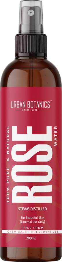 UrbanBotanics Pure & Natural Steam Distilled Rose Water / Skin Toner Men & Women Price in India