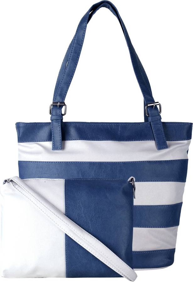 Women Blue, White Shoulder Bag