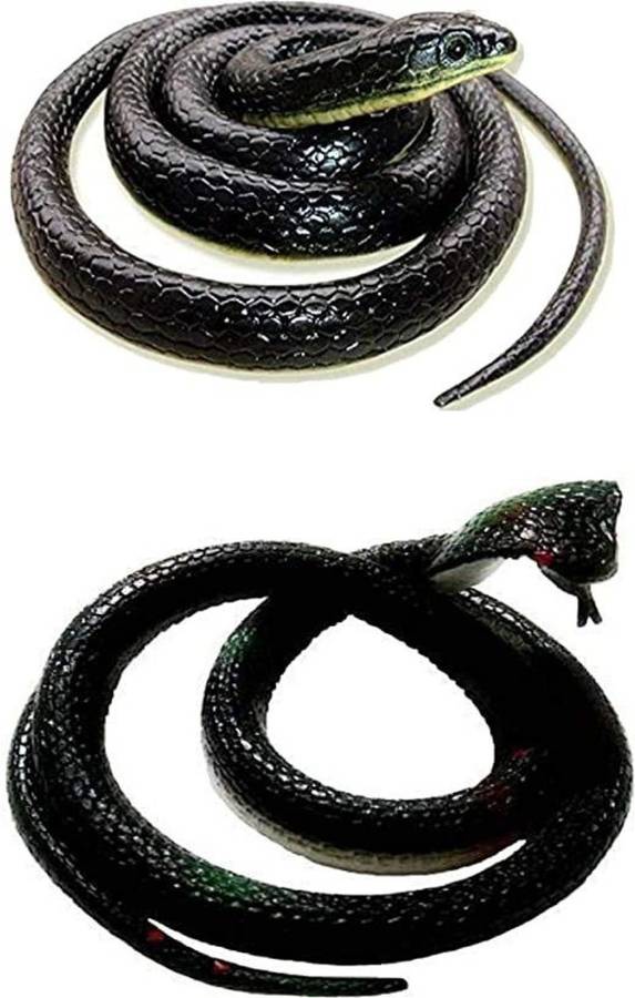 Xcilos toys & gifts rubber snakes prank toy (28-inch)(Black)