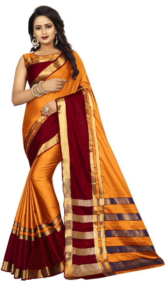 Striped Patola Cotton Silk Saree