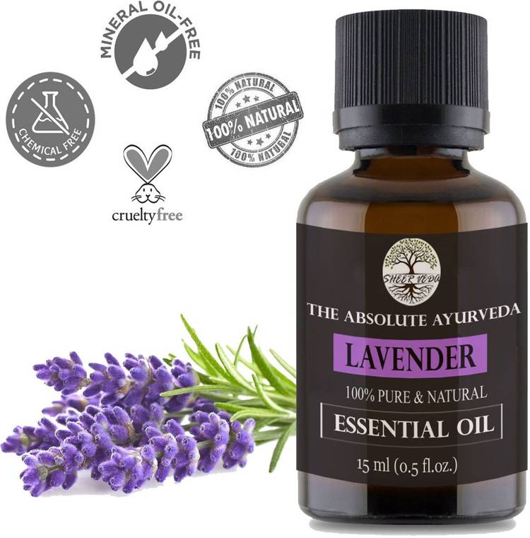 Sheer Veda Lavender Essential Oil, Pure, Natural and Undiluted for Skin, Hair and Aromatherapy.