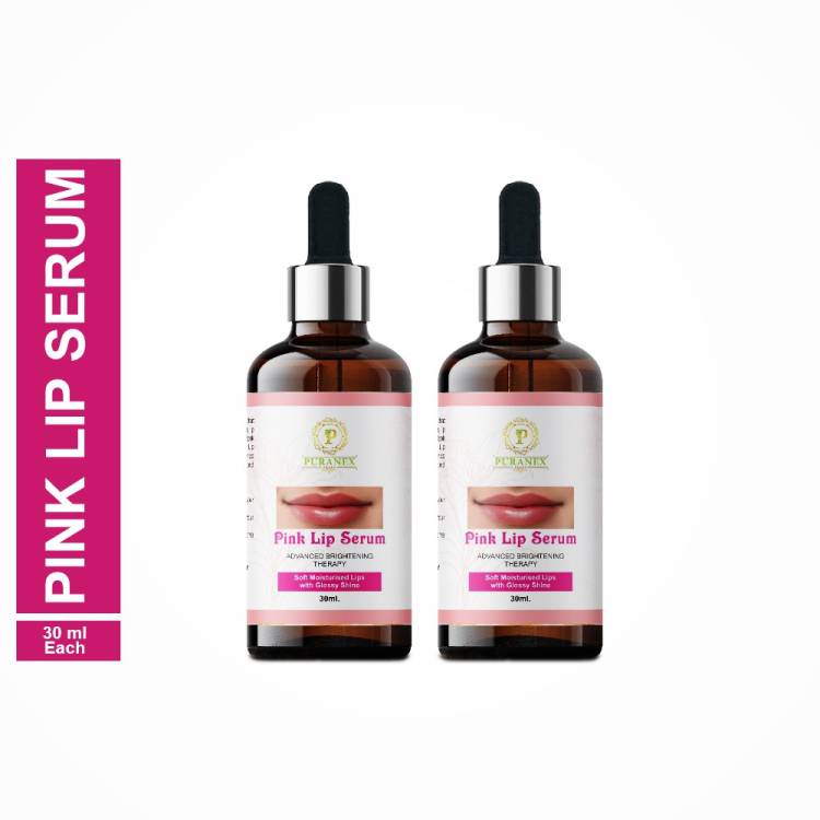 puranex Pink Lip Serum for Shine, Glossy, Soft With Moisturizer For Men & Women -30ml (PACK OF 2) 60ml Price in India