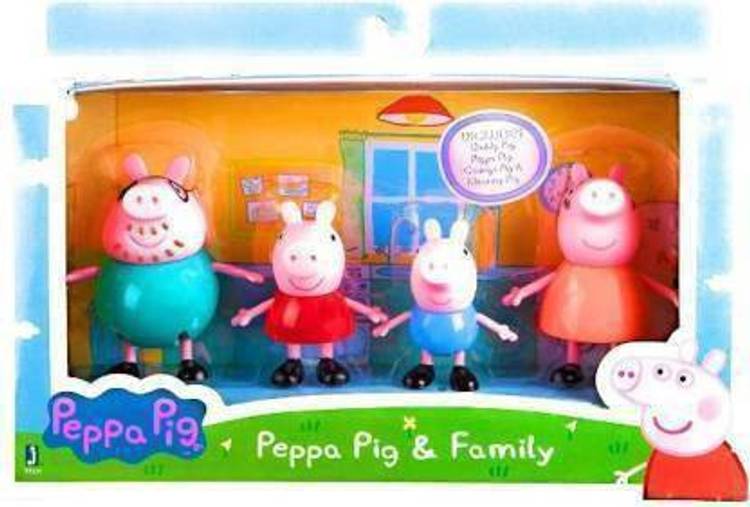 Boan Boan C Peppa Pig Family Toy, Set of 4 Peppa Pig, Action Figure ,Original Animated Toys for Children & Kids | Best Birthday Gift & Baby Play Set