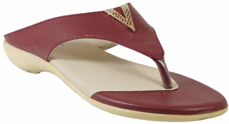 Women Red, Beige Flats Sandal Price in India