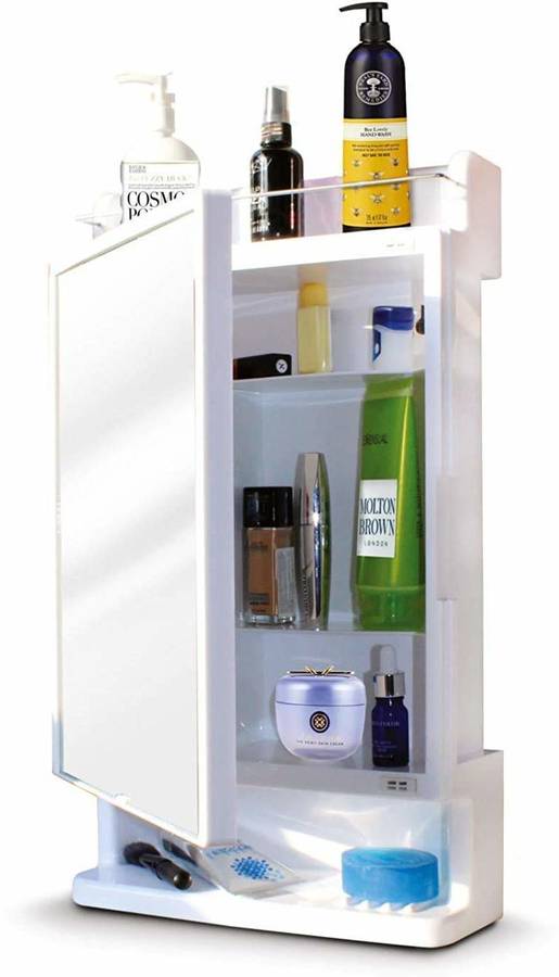 HOMACE Rich Look-BRC-927 Polypropylene Wall Shelf (Number of Shelves - 4, White) Plastic Wall Shelf