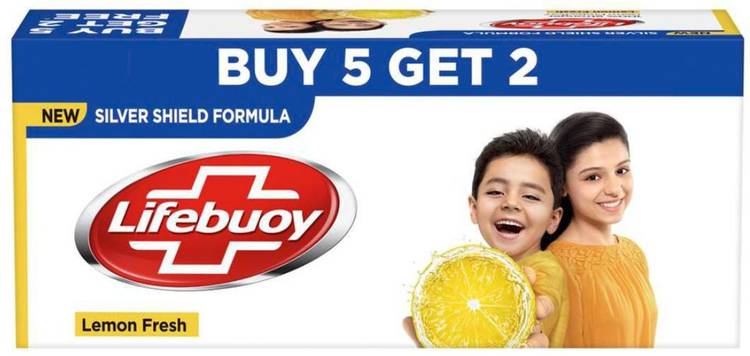 LIFEBUOY Lemon Fresh Soap 125 g (Buy 5 Get 2)