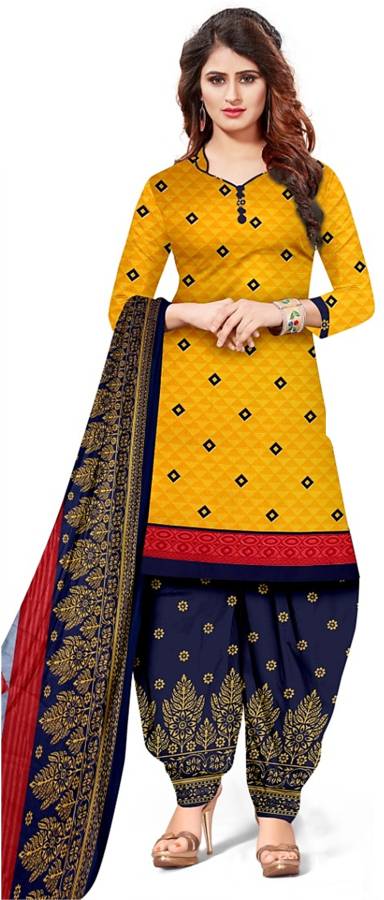 Crepe Printed Salwar Suit Material Price in India