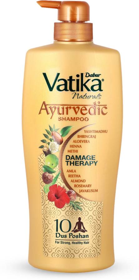 Dabur Vatika Naturals Ayurvedic Shampoo Damage Therapy