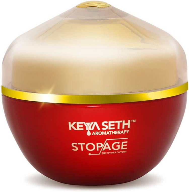 KEYA SETH AROMATHERAPY Stopage Age Reversal Treatment-Control Wrinkles, Hyperpigmentation, Rejuvenating, Night Cream for Glowing & Youthful Looking Complexing, with Pure Essential Oil & Extract of Amla & Green Tea.