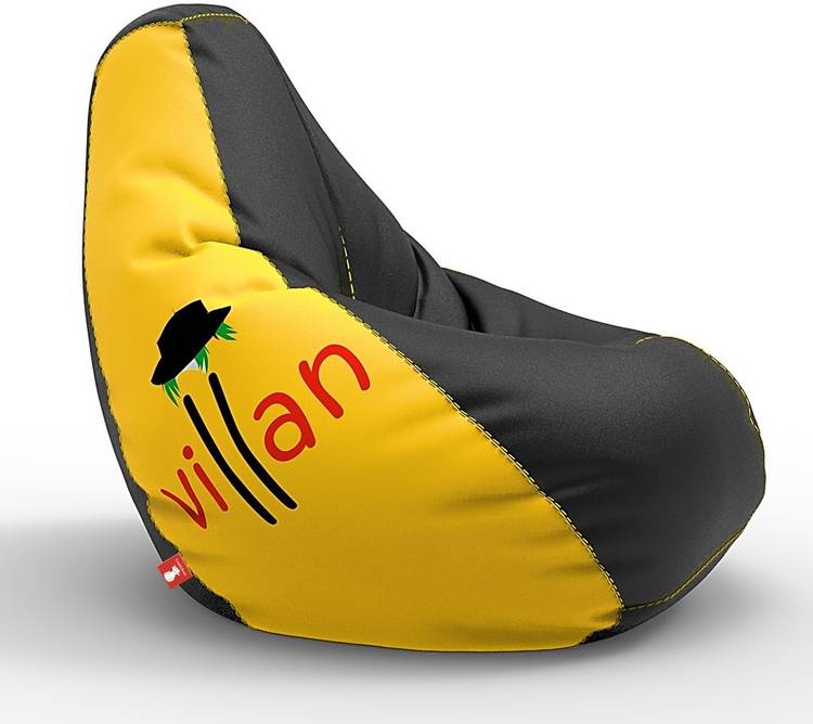 ComfyBean XL Designer Bean Bag Filled with Beans - Villan Teardrop Bean Bag  With Bean Filling