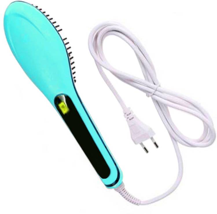 KIVR HQT 906 New Fast Hair Straightener Brush Comb with Temperature LCD Display Hair Straightening Machine Screen Flat Iron Styling Hair Straightener Brush Price in India