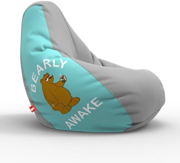 ComfyBean XL Designer Bean Bag Filled with Beans - Barely Awake Teardrop Bean Bag  With Bean Filling