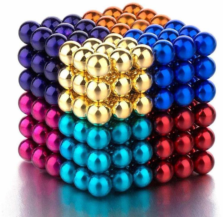 curve creation Multi colored balls for home office decoration & stress relief magnetic board toy kids degree round stainless steel solid 216 pcs
