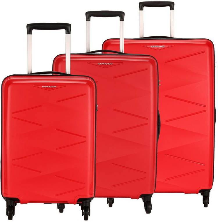 Hard Body Set of 3 Luggage - TRIPRISM SPINNER 3PC SET RED - Red