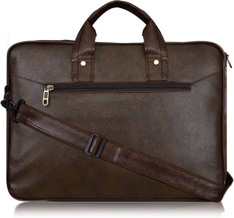 LOREM BG11 Brown Color Briefcase Laptop Bag Cross Body Office Business Professional Bag for Men & Women Waterproof Messenger Bag