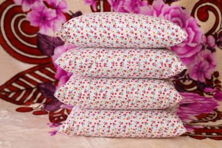 Donda Cotton Solid, Stripes Sleeping Pillow Pack of 4