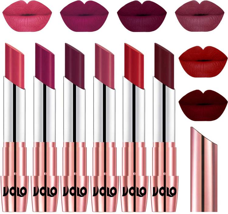 Volo High Pigment Long Stay Cr�me Matte Lipstick Set of 6 Pcs Code-50 Price in India