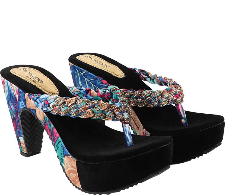 Women Blue Heels Sandal