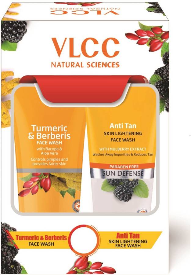 VLCC Turmeric & Berberis + Anti Tan  (2 x 150ml) Face Wash Price in India
