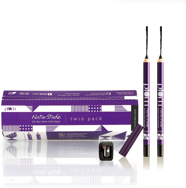 Plum NaturStudio Kajal Duo Gift Set | Smudge-Proof, Ophthalmologically Tested Price in India