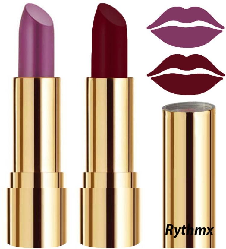 RYTHMX Creme Matte Lipsticks Two Piece Set in Modern Colors Code no-61 Price in India