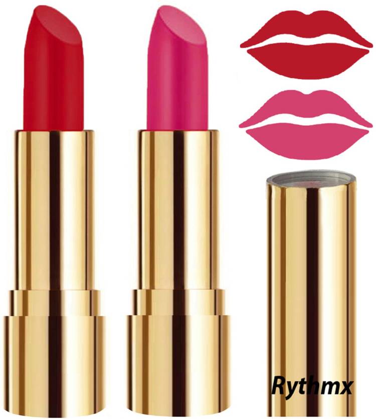 RYTHMX Creme Matte Lipsticks Two Piece Set in Modern Colors Code no-02 Price in India