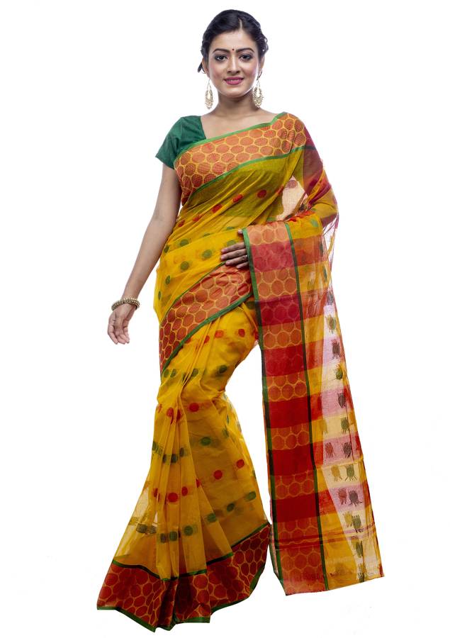 Solid Tant Pure Cotton Saree