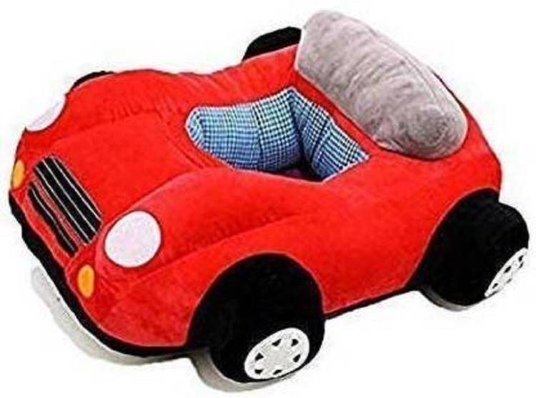 WIPLK Kids Sofa Car Shape Cushion Baby Sofa Kids Soft toy Seat Baby Chair for Kids 0 to 4 Years Red  - 52.5 cm