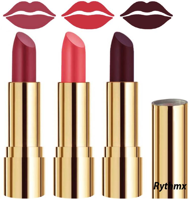 RYTHMX Smooth Creme Matte Lipstick for Girls Bold Colors in Just One Swipe Code no-724 Price in India