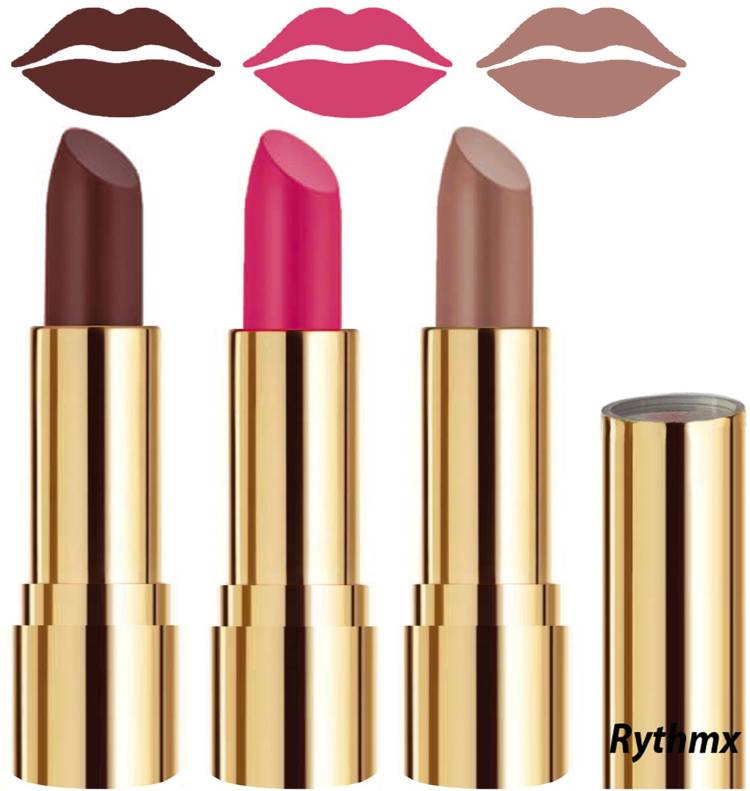 RYTHMX Smooth Creme Matte Lipstick for Girls Bold Colors in Just One Swipe Code no-644 Price in India