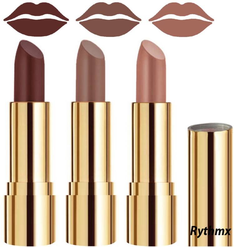 RYTHMX Soft Creme Matte Lip Colors Collection Combo Set of 3 Pcs Code no-1231 Price in India