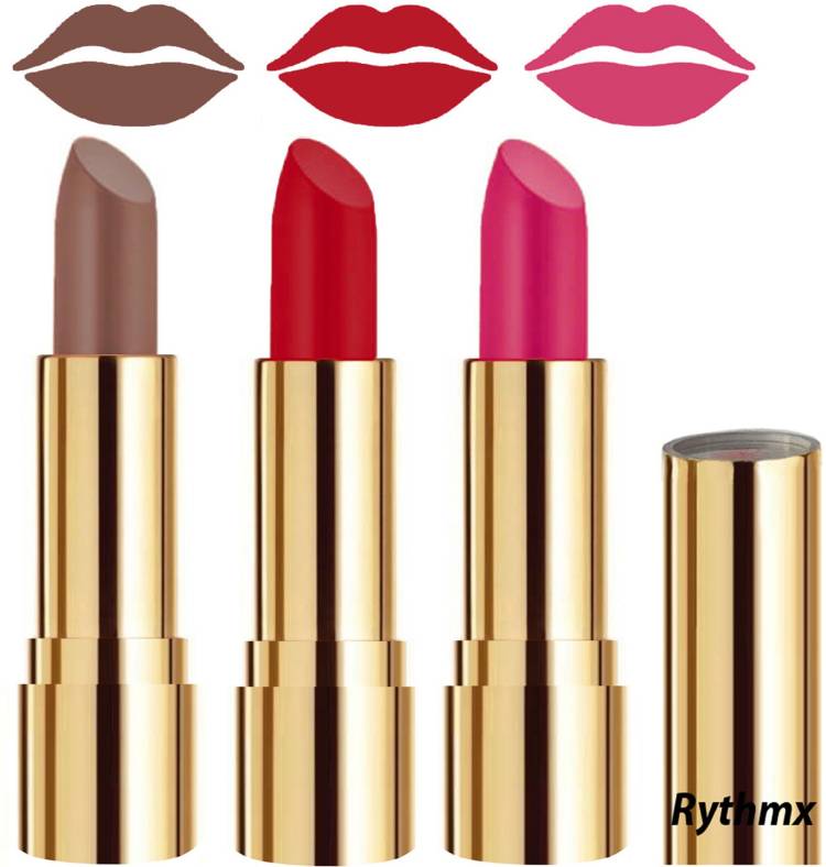 RYTHMX Smooth Creme Matte Lipstick for Girls Bold Colors in Just One Swipe Code no-485 Price in India