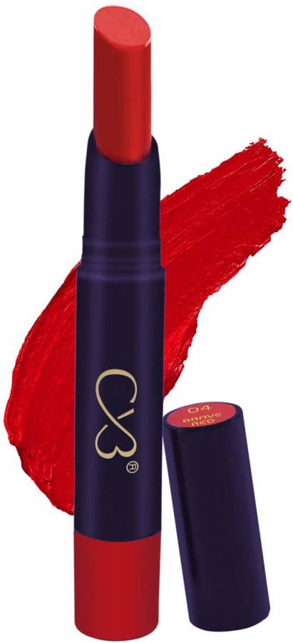 CVB C63-Brave Red Lip Lock No Transfer Matte Lipstick, Waterproof and Full-Pigmented, Transfer-Proof Smudge-Proof Lip Colour Price in India