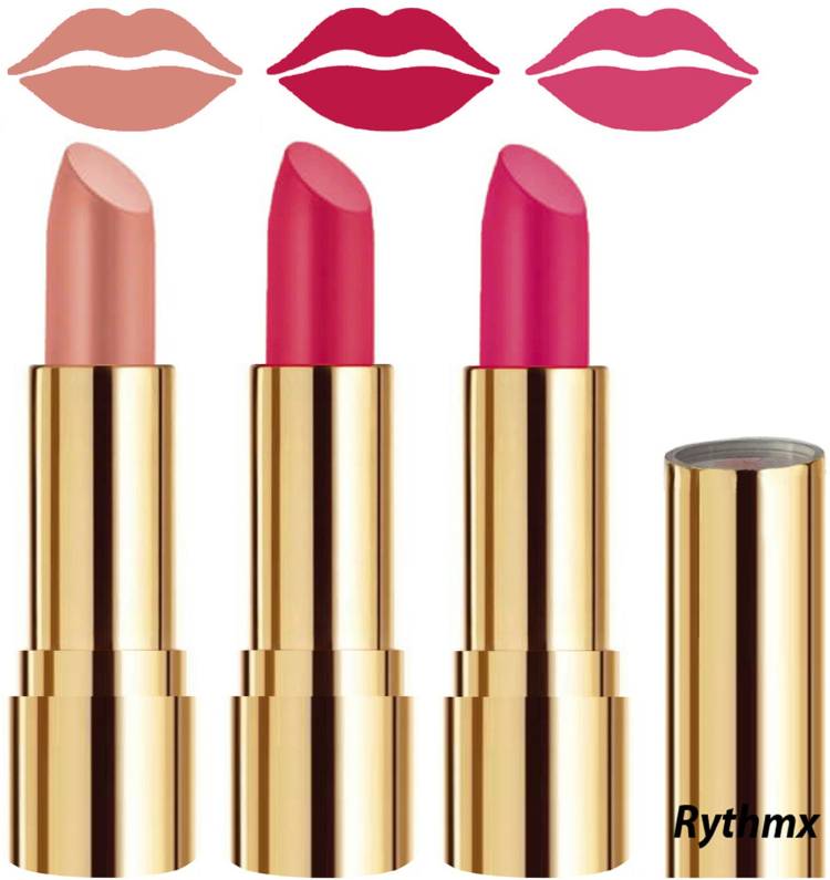 RYTHMX Soft Creme Matte Lip Colors Collection Combo Set of 3 Pcs Code no-1552 Price in India