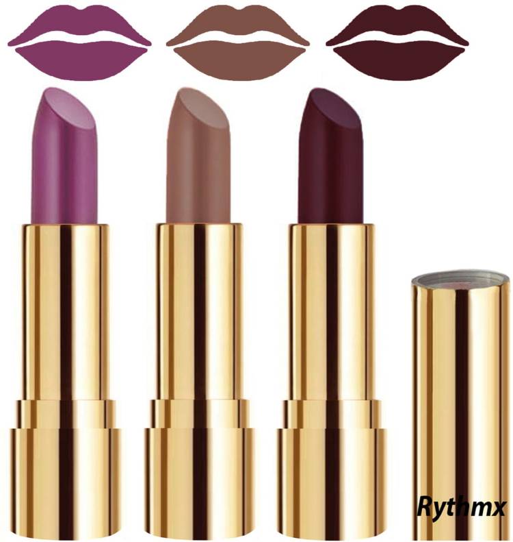 RYTHMX Smooth Creme Matte Lipstick for Girls Bold Colors in Just One Swipe Code no-773 Price in India
