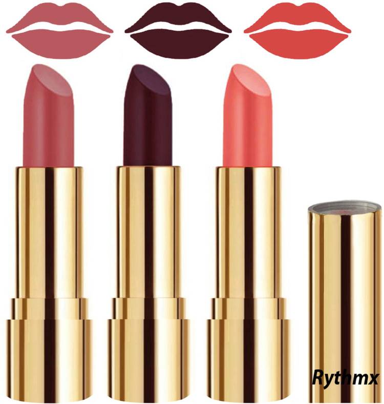 RYTHMX Smooth Creme Matte Lipstick for Girls Bold Colors in Just One Swipe Code no-687 Price in India