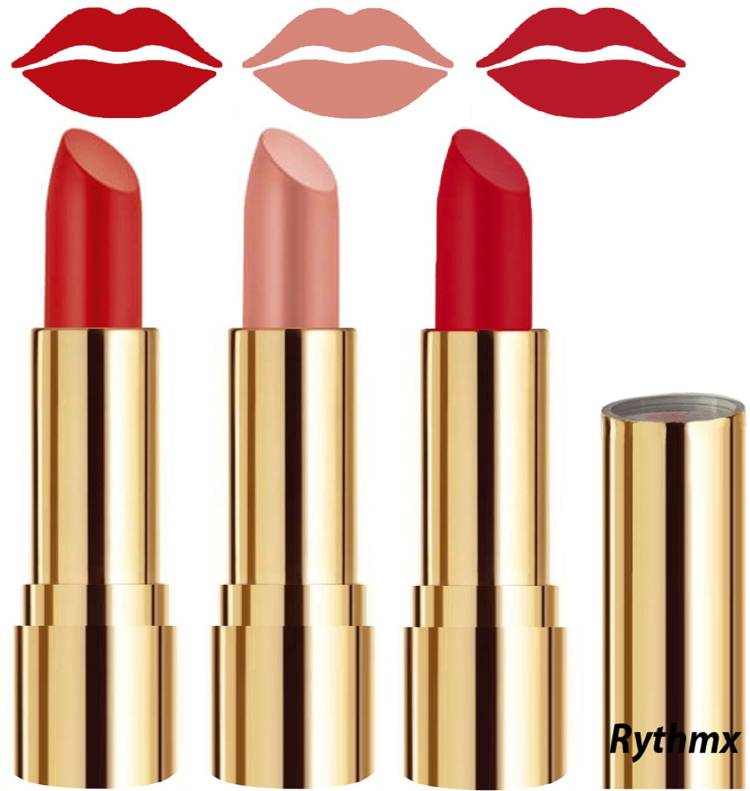 RYTHMX Soft Creme Matte Lip Colors Collection Combo Set of 3 Pcs Code no-1631 Price in India