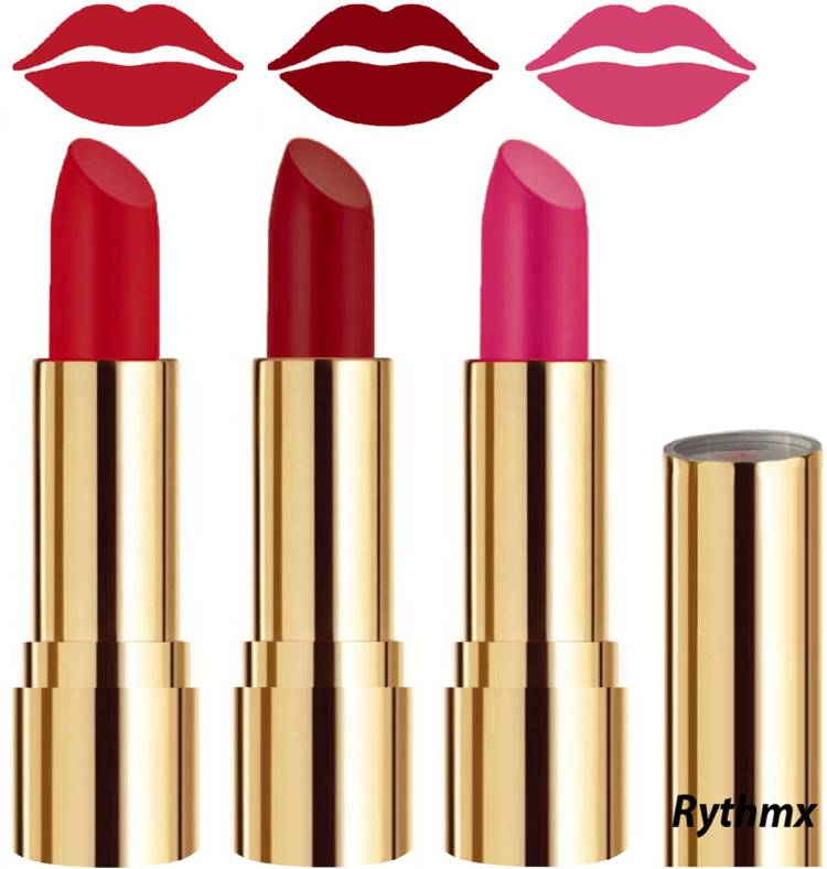 RYTHMX Smooth Creme Matte Lipstick for Girls Bold Colors in Just One Swipe Code no-446 Price in India