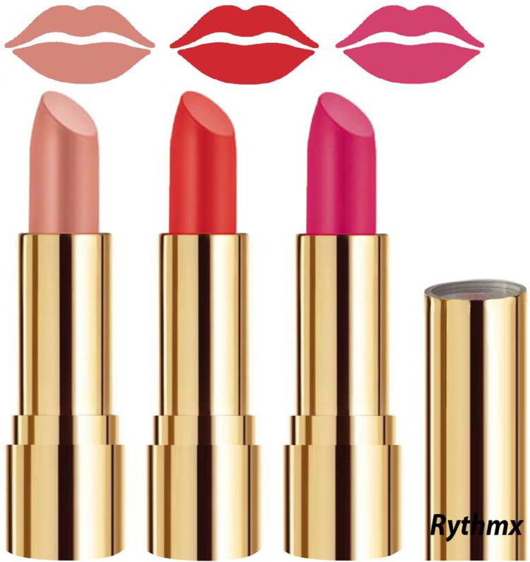 RYTHMX Soft Creme Matte Lip Colors Collection Combo Set of 3 Pcs Code no-1547 Price in India
