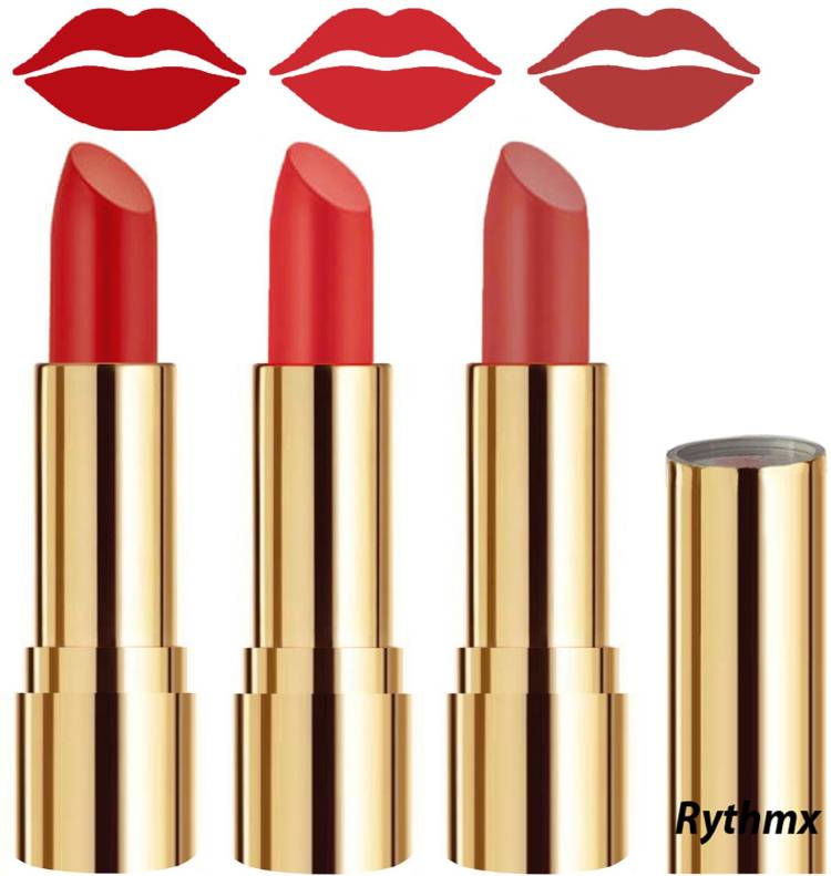 RYTHMX Soft Creme Matte Lip Colors Collection Combo Set of 3 Pcs Code no-1627 Price in India