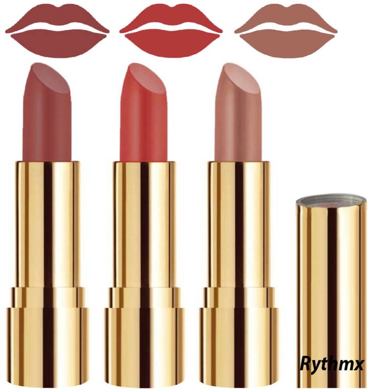 RYTHMX Smooth Creme Matte Lipstick for Girls Bold Colors in Just One Swipe Code no-460 Price in India