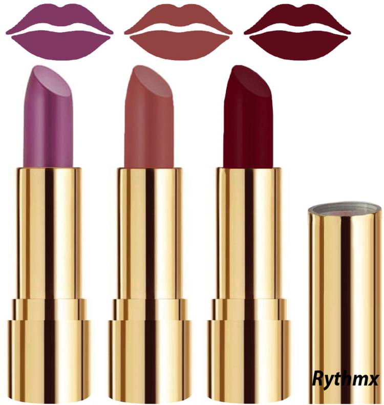 RYTHMX Smooth Creme Matte Lipstick for Girls Bold Colors in Just One Swipe Code no-767 Price in India