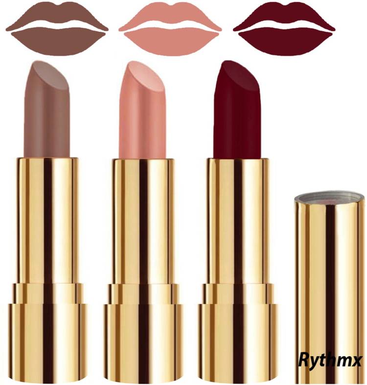 RYTHMX Smooth Creme Matte Lipstick for Girls Bold Colors in Just One Swipe Code no-531 Price in India