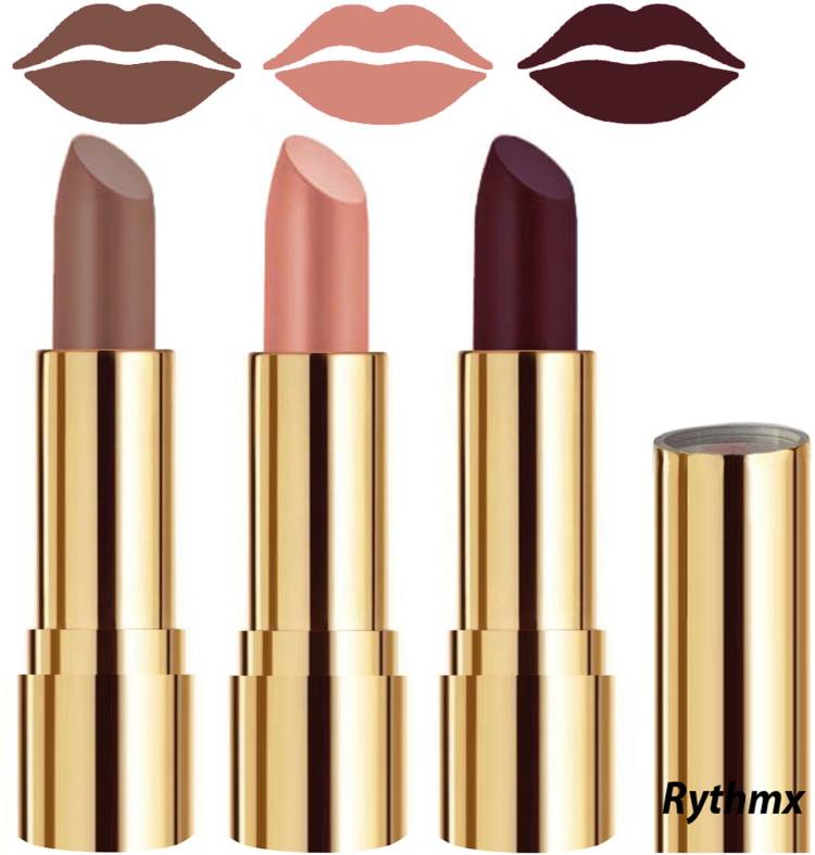 RYTHMX Smooth Creme Matte Lipstick for Girls Bold Colors in Just One Swipe Code no-530 Price in India