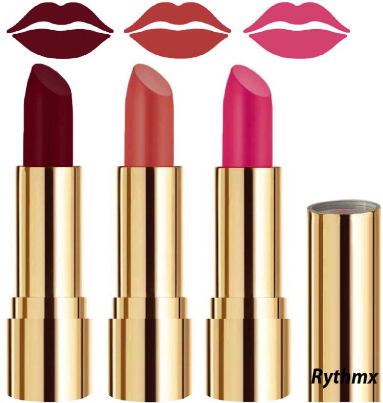 RYTHMX Smooth Creme Matte Lipstick for Girls Bold Colors in Just One Swipe Code no-846 Price in India