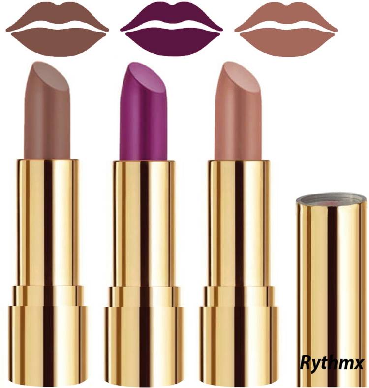 RYTHMX Smooth Creme Matte Lipstick for Girls Bold Colors in Just One Swipe Code no-539 Price in India